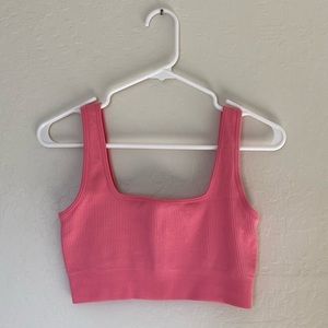 Amazon QQQ Workout 2 Piece Set Seamless Ribbed High Waist - Pink